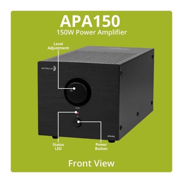Alternate view 3 for Dayton Audio APA150 150W Power Amplifier 300-812